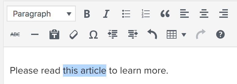 Screen shot of highlighted text